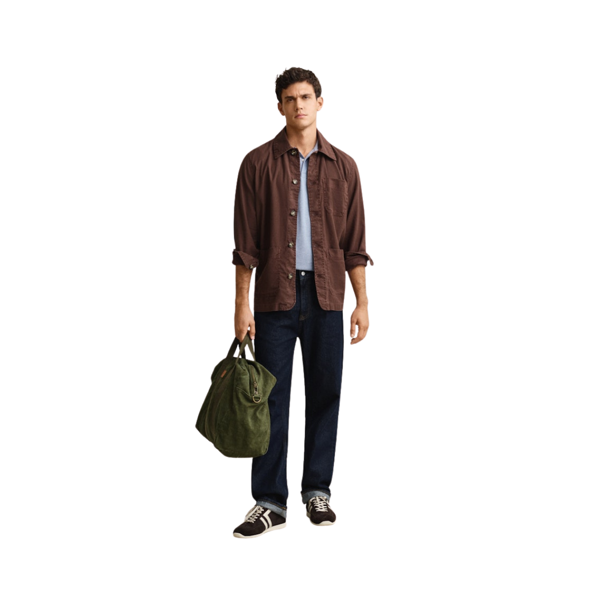 2 Tone SS Polo - 442 VINTAGE BLUE