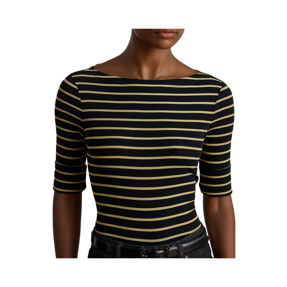 Judy T-Shirt - Black/Gold Metallic