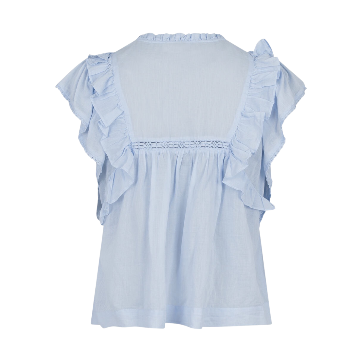 Jayla S Voile Top - Light Blue