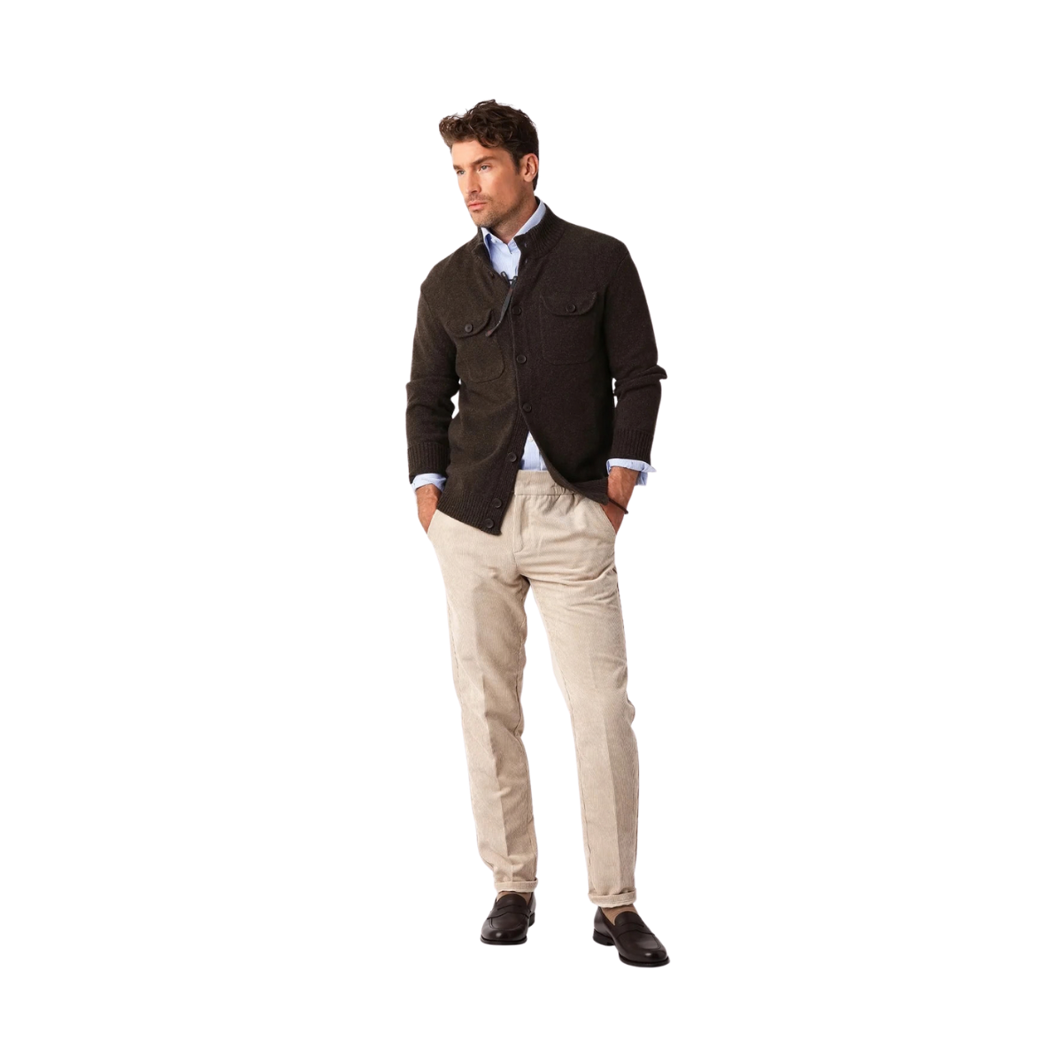 Pocket Cardigan - Chocolate