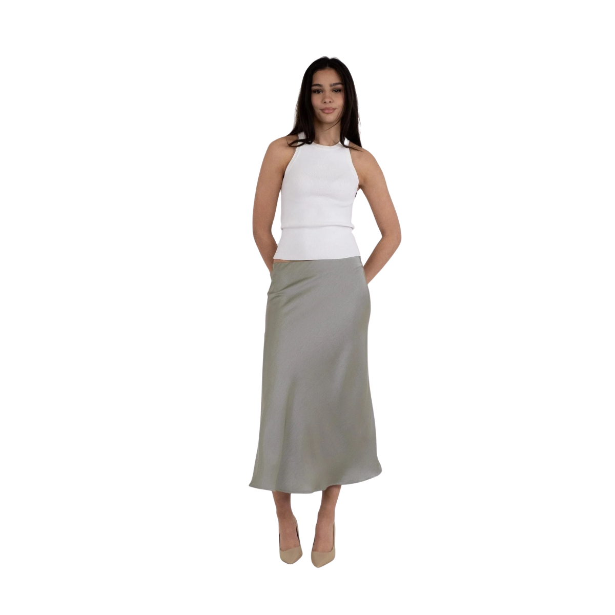 Bovary Skirt - Smoke Green