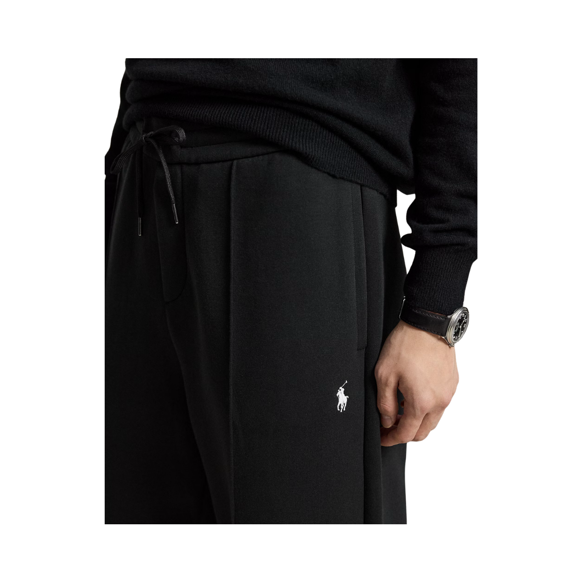 Knit Wide Leg Pants - Polo Black