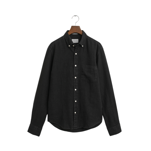 Gant GMNT DYED LINEN SHIRT - BLACK
