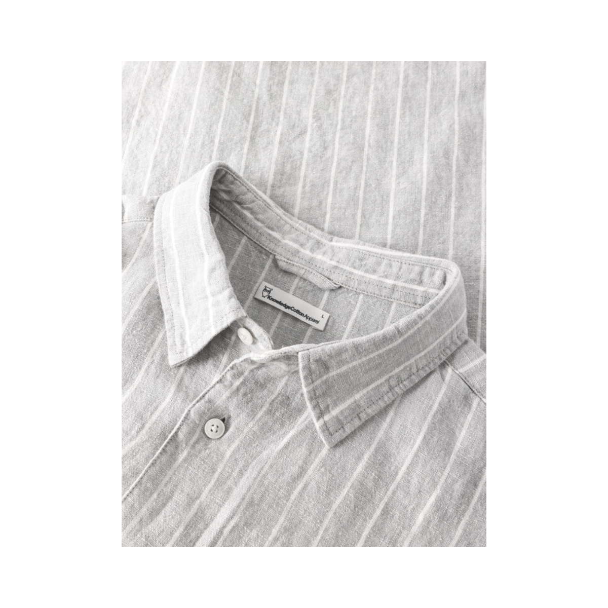 Linen Striped Shirt - Grey Stripe