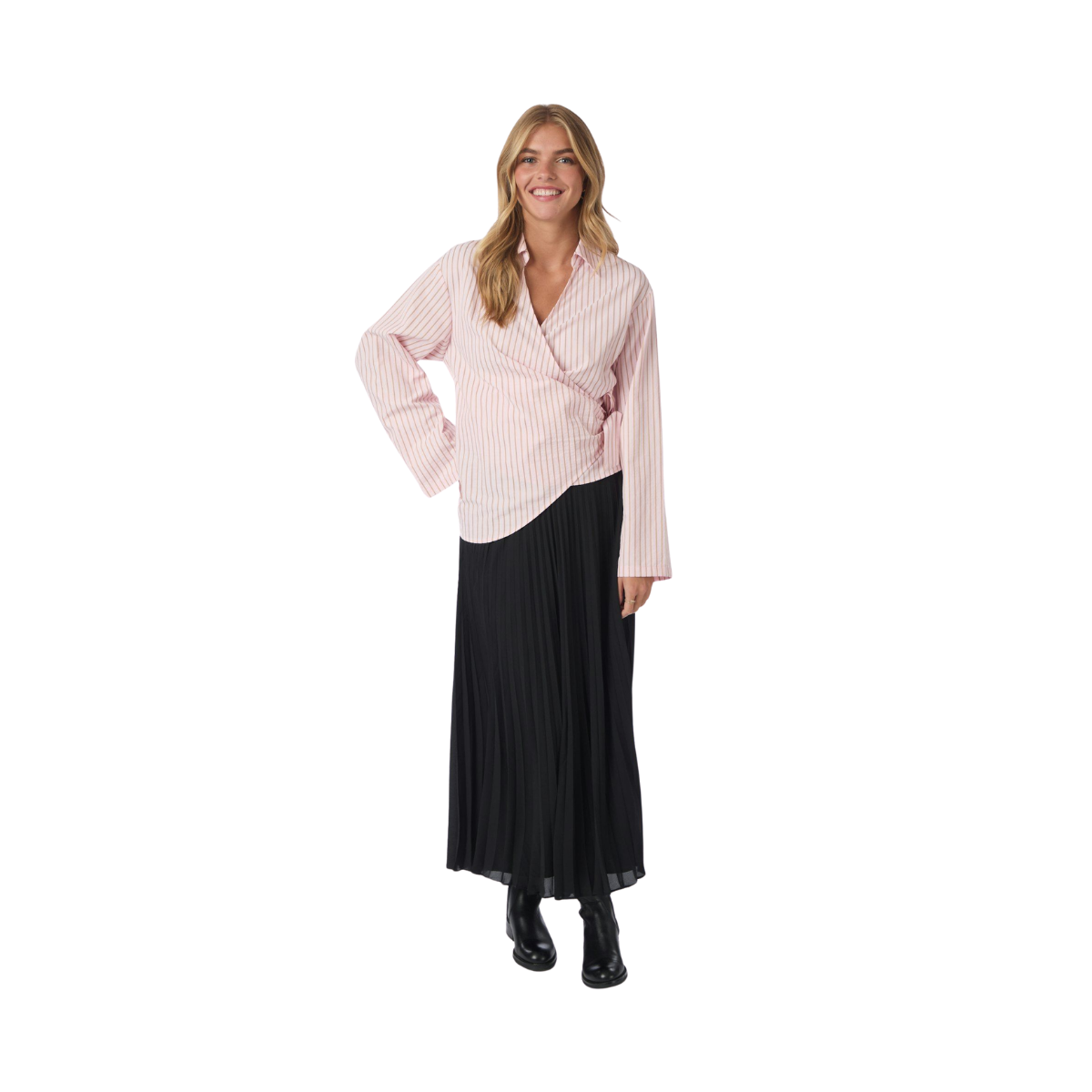 Boni Simple Plisse Skirt - Black