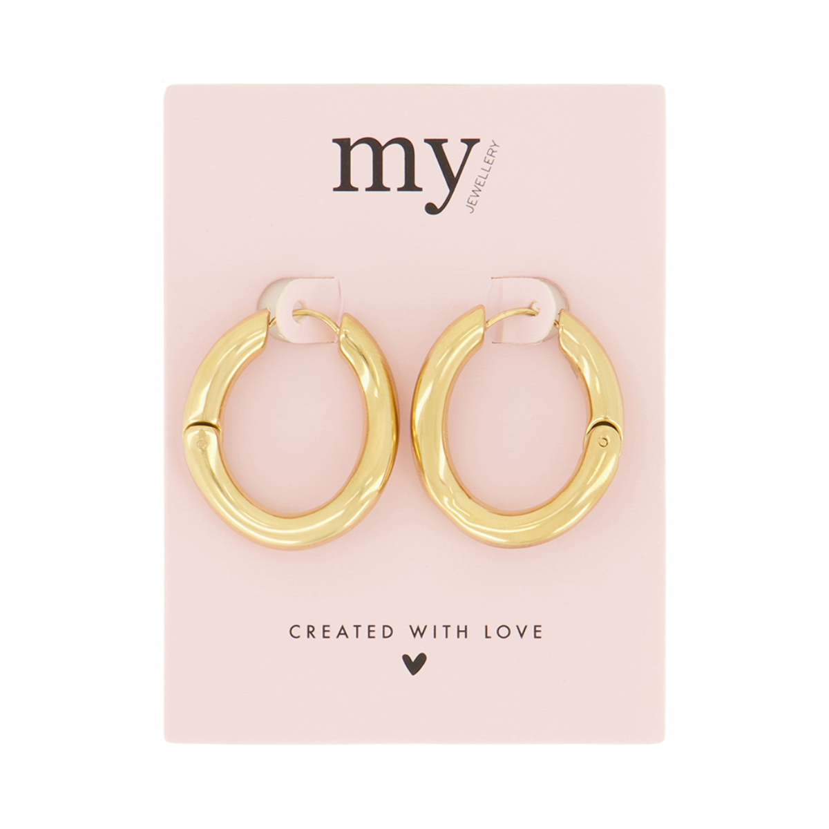 Earrings Twist Hoops - Gold