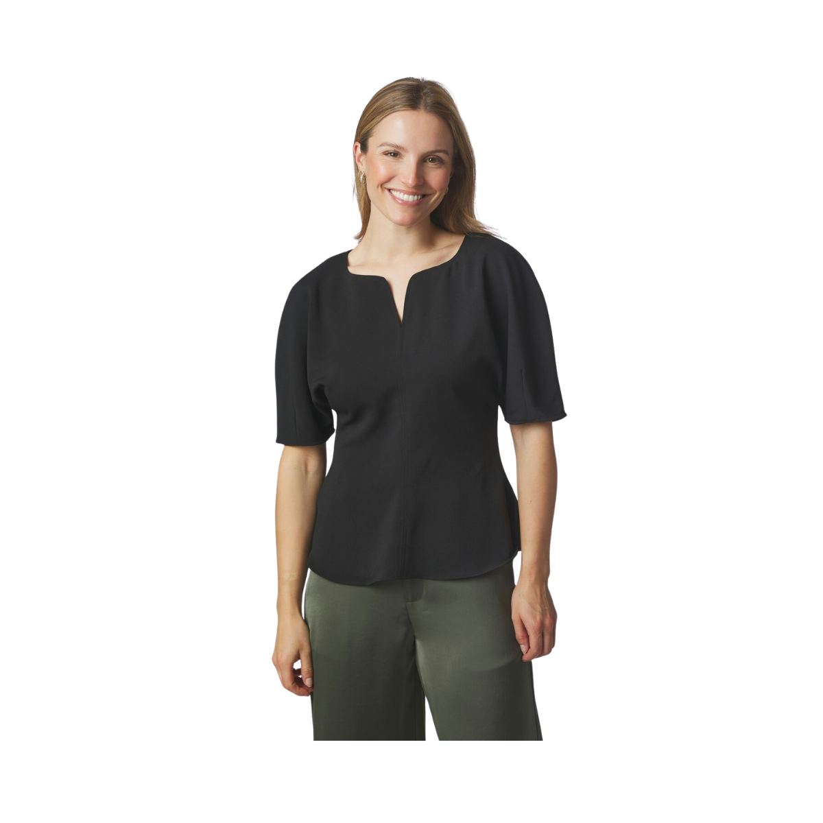Josine Crepe Blouse - Black