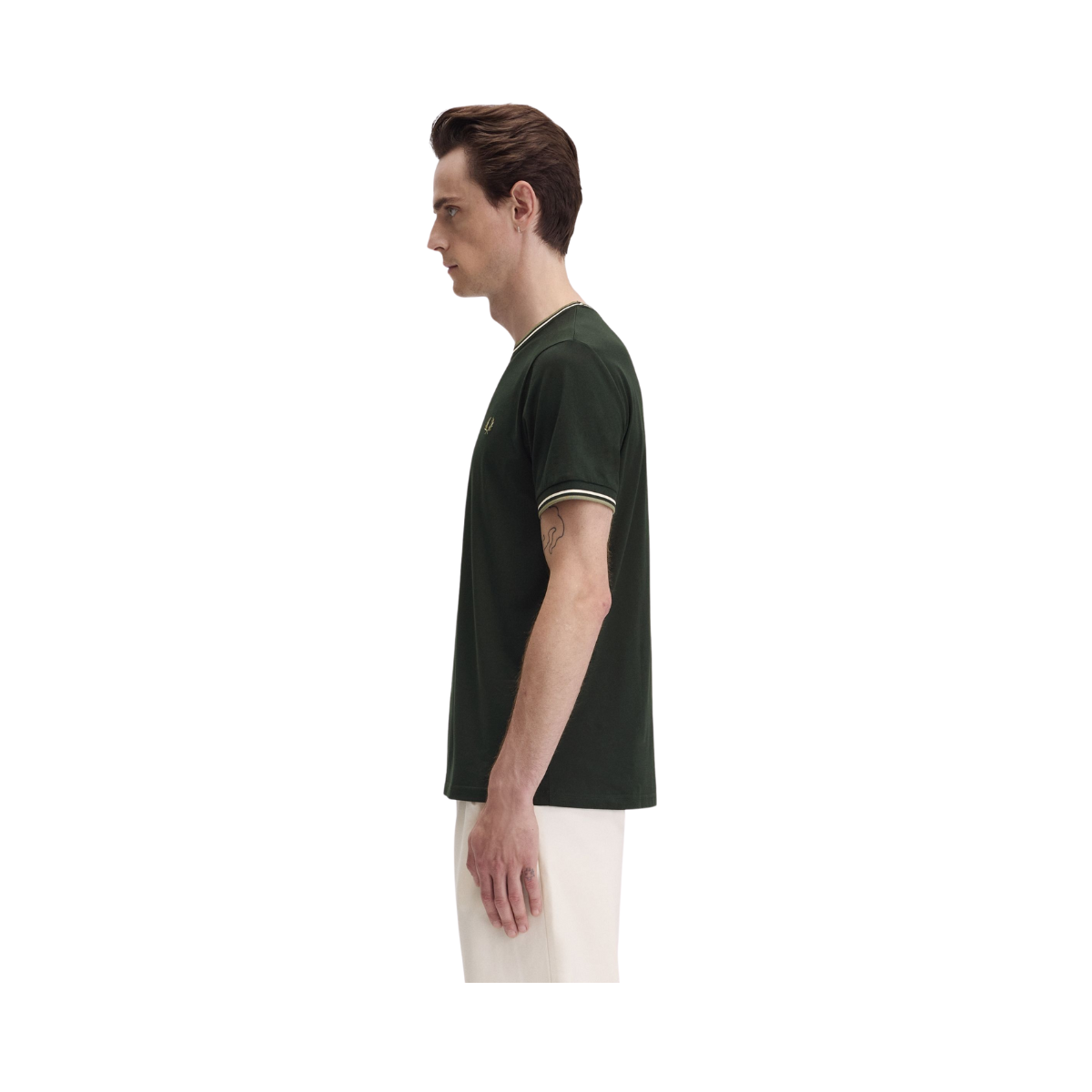 Twin Tipped T-Shirt - Night Green/Light Ecru/Oliv Mint