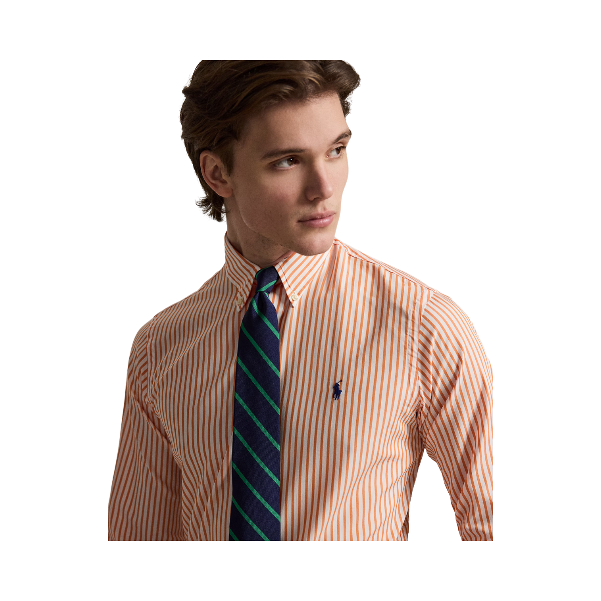 Woven Sport Shirt - White Kona Orange