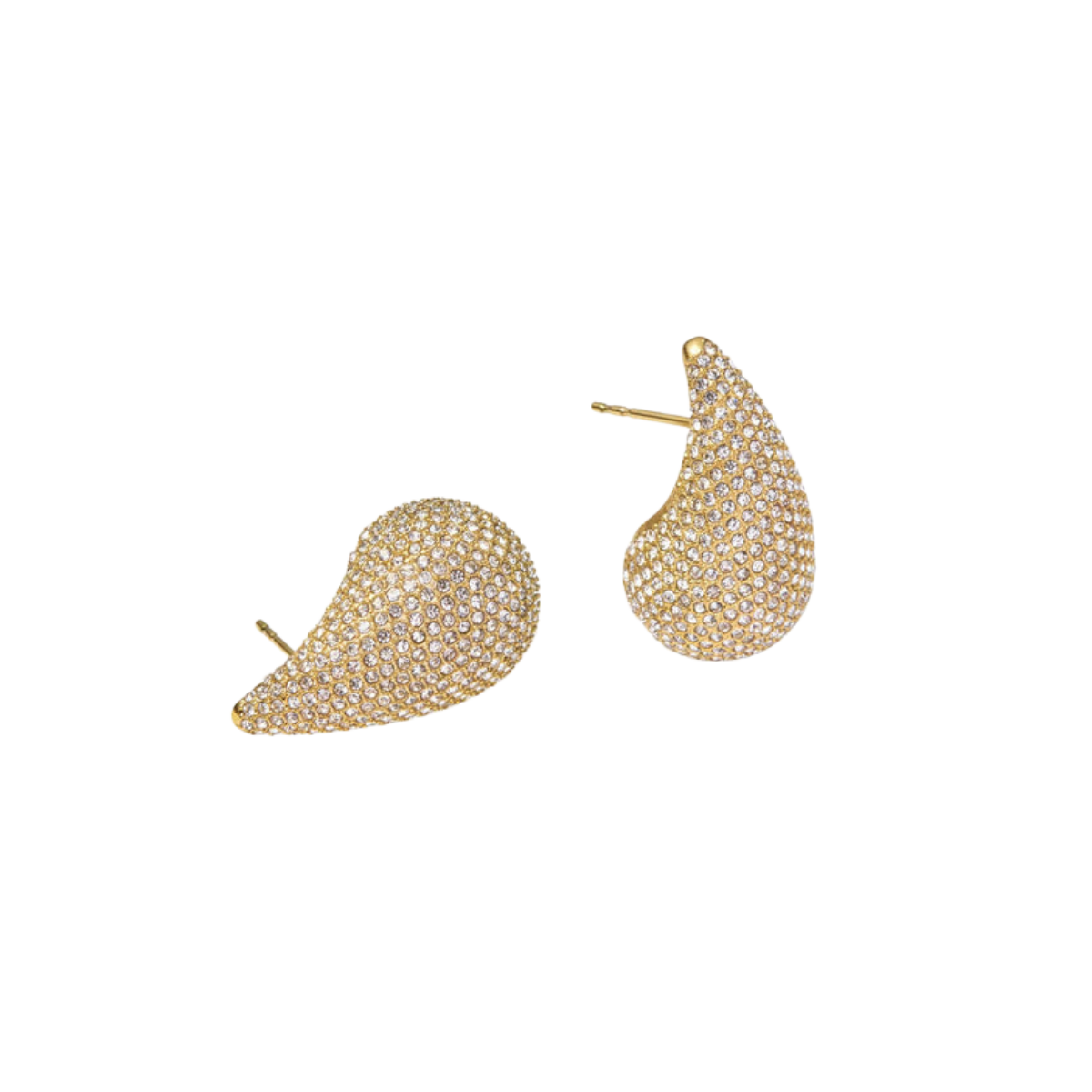 Pavé Daring Large Gold Dupe Earring - gold