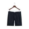 Relaxed Linen DS Shorts - Evening Blue