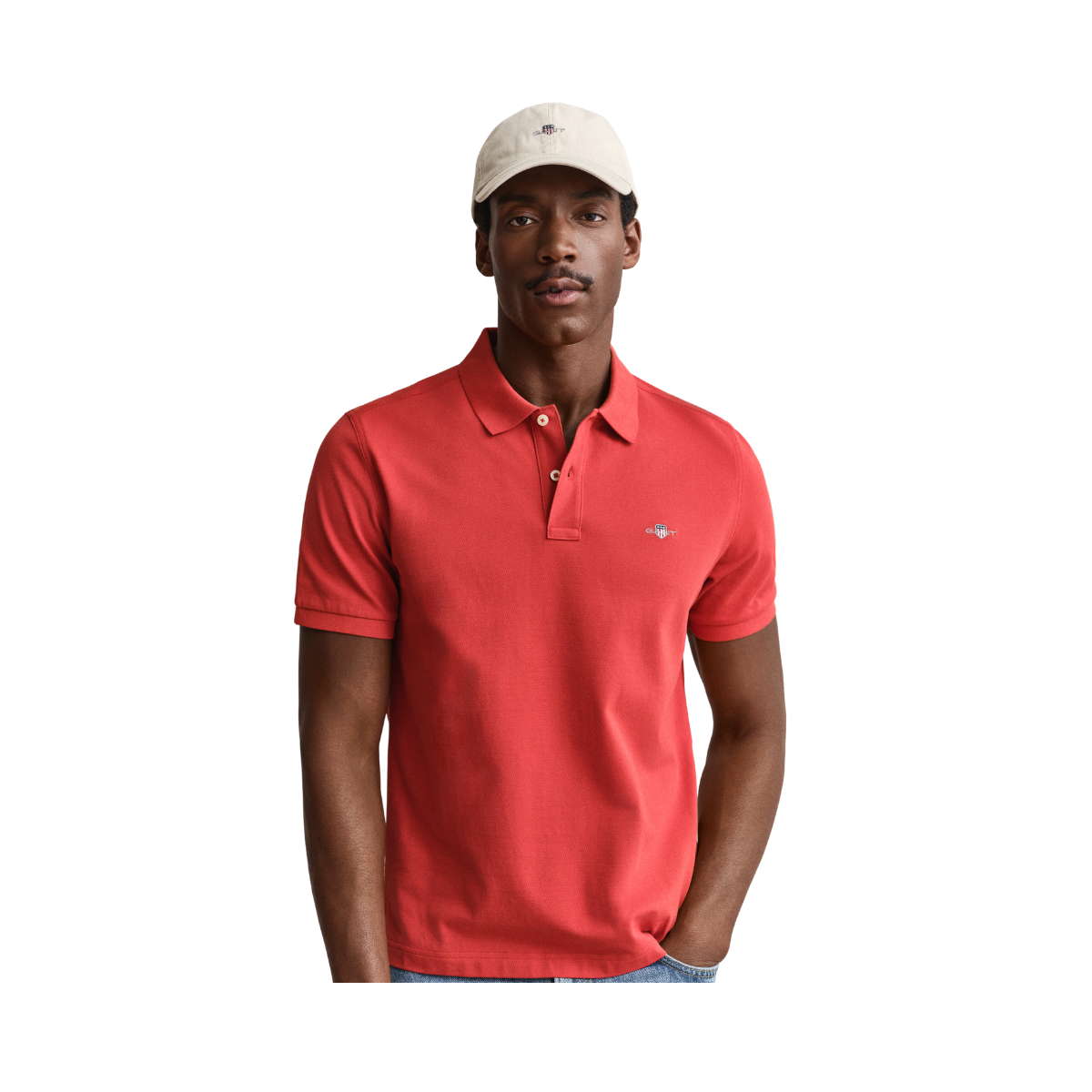 Shield SS Pique Polo - Maple Fire