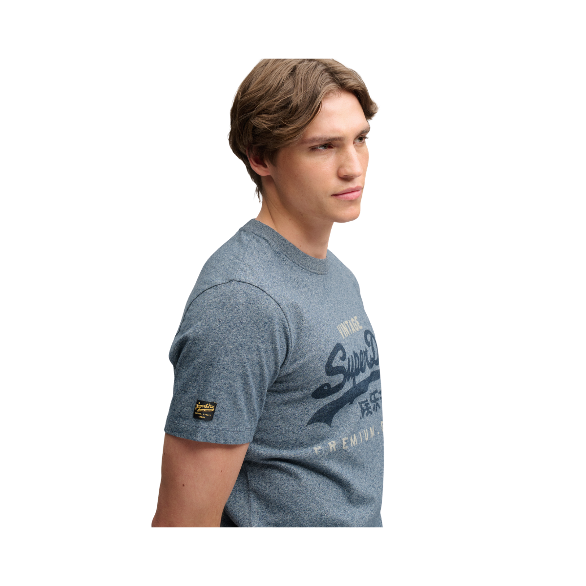Vl Heritage Relaxed Tee - CLY Denim Blue Marl