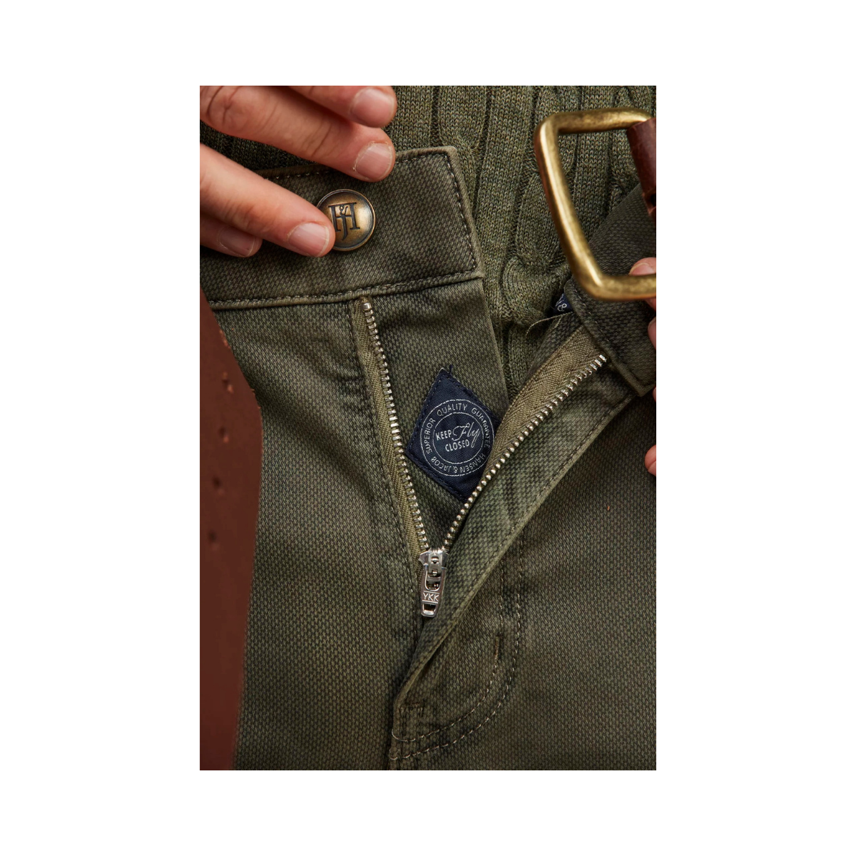 5-Pkt Cut'N Sew Bormio Print - Olive Green