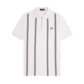 Vertical Stripe Polo - Snow white