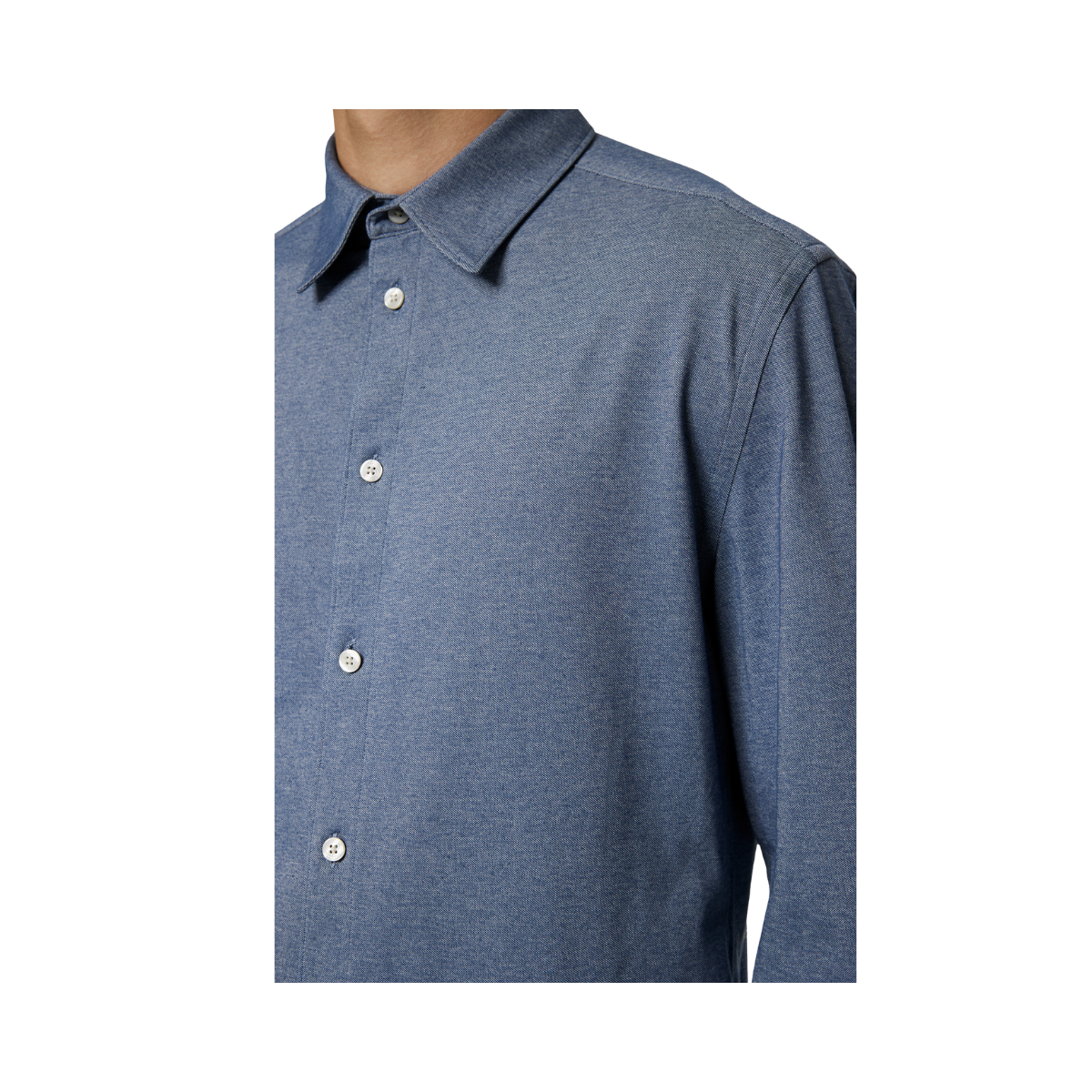 Marlon Pique Jersey Shirt - Vintage Indigo Melange