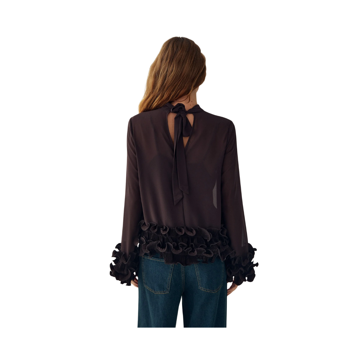 N-Latanietta Blouse - Chocolate
