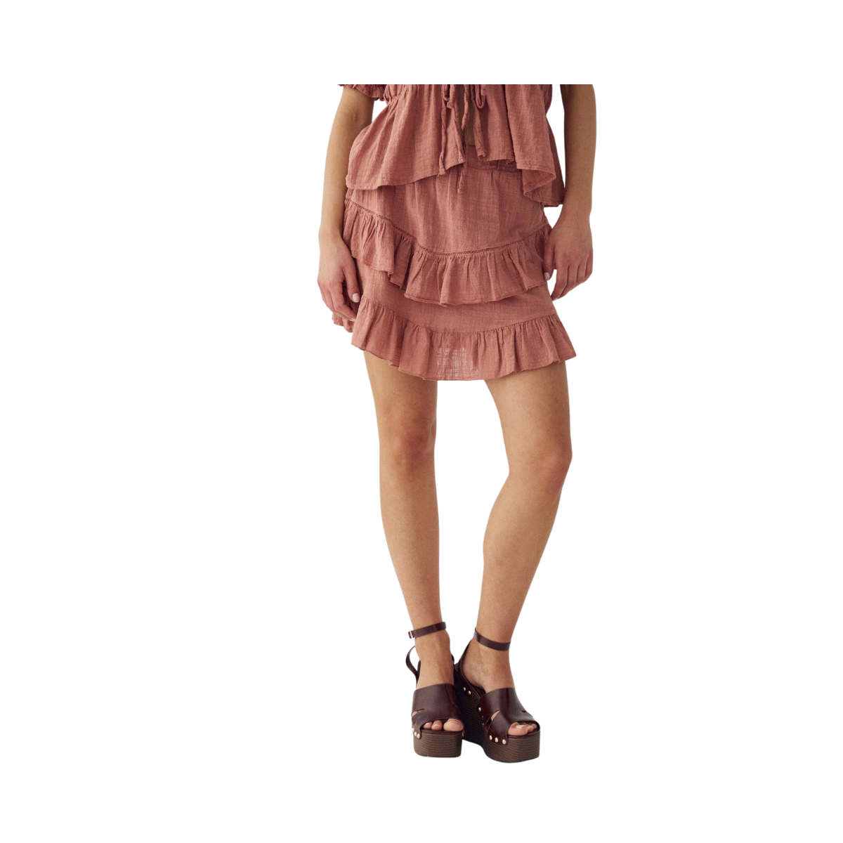 N-MARLIN SKIRT - RED CLAY