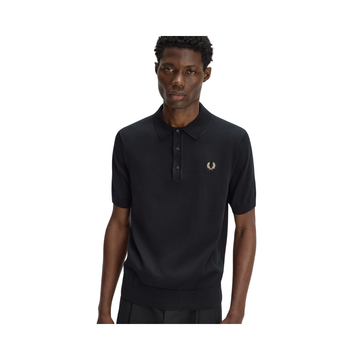 Cotton Knitted Shirt - Black