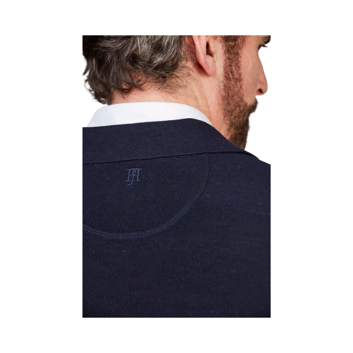 Merino Structure Polo - Navy