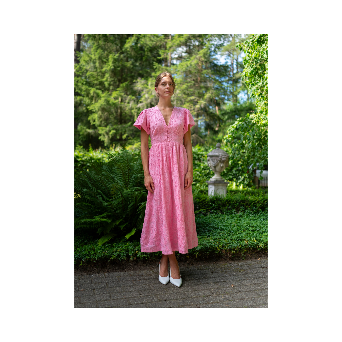 Marte Dori Embroidery Dress - Bright Lilac