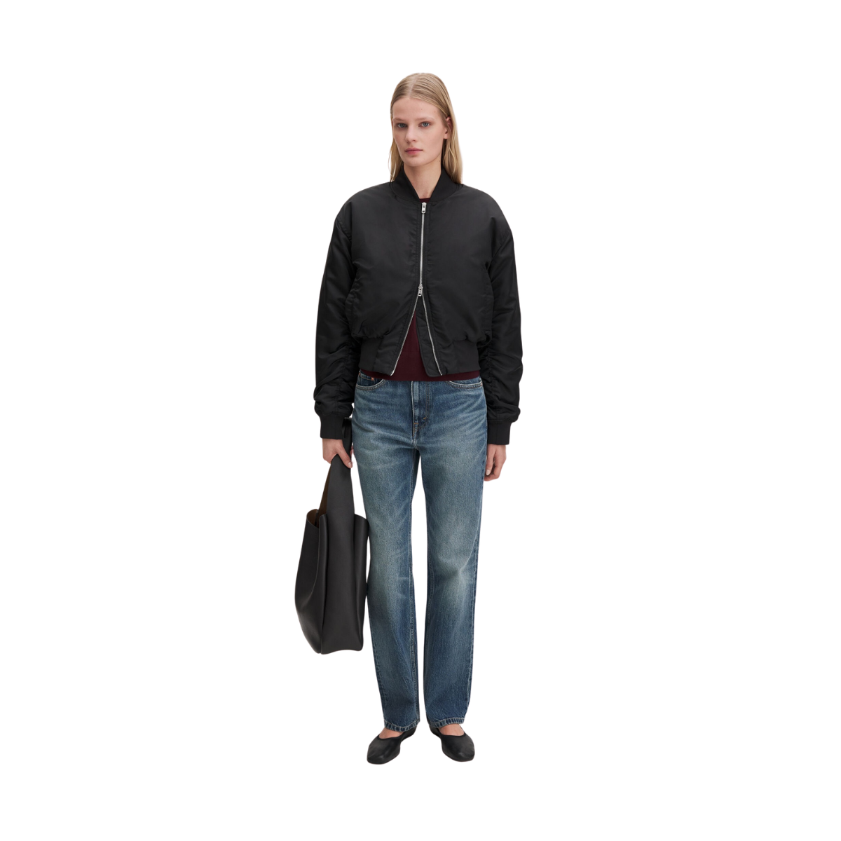 Nylon Zip Jacket - Black