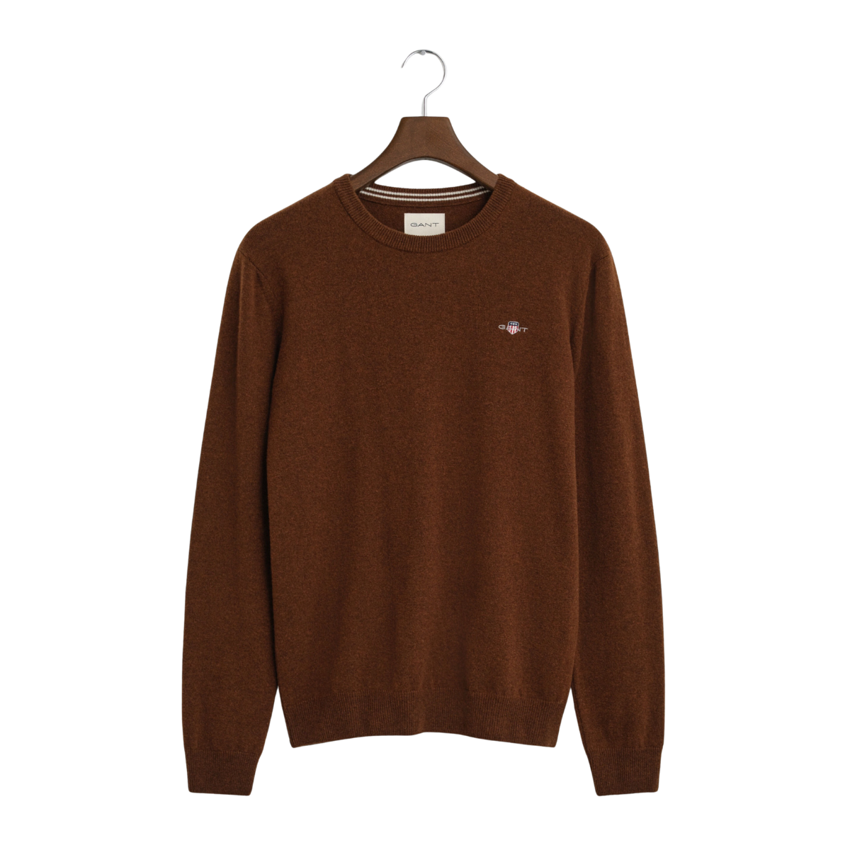 Superfine Lambswool C-Neck - Mahogany Brown