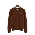 Superfine Lambswool C-Neck - Mahogany Brown