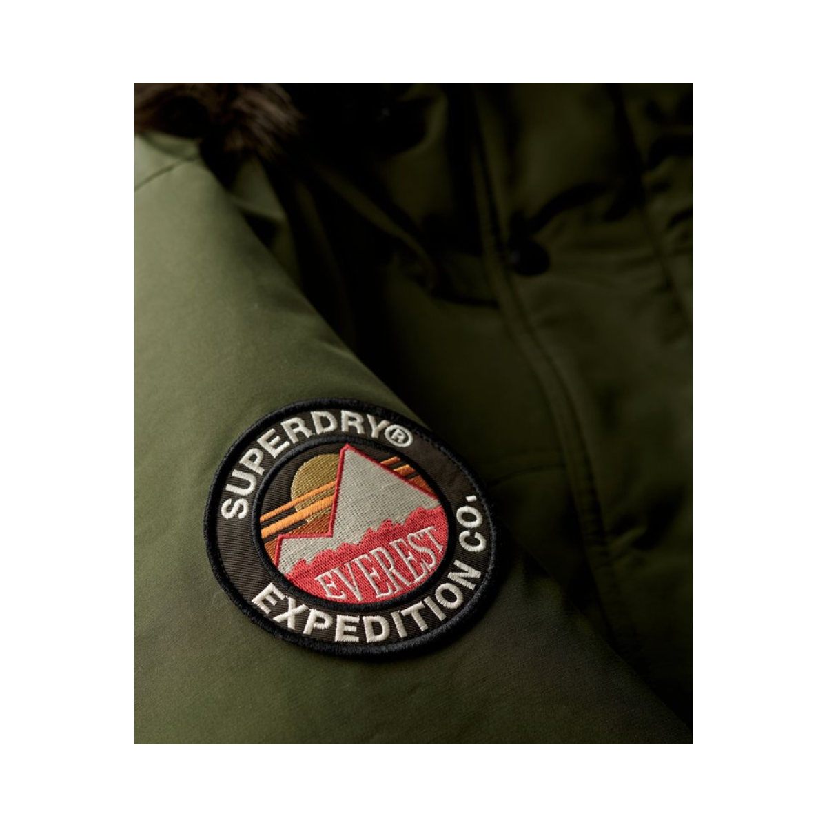 Everest Faux Fur Parka Jacket - D8B Army Khaki Green