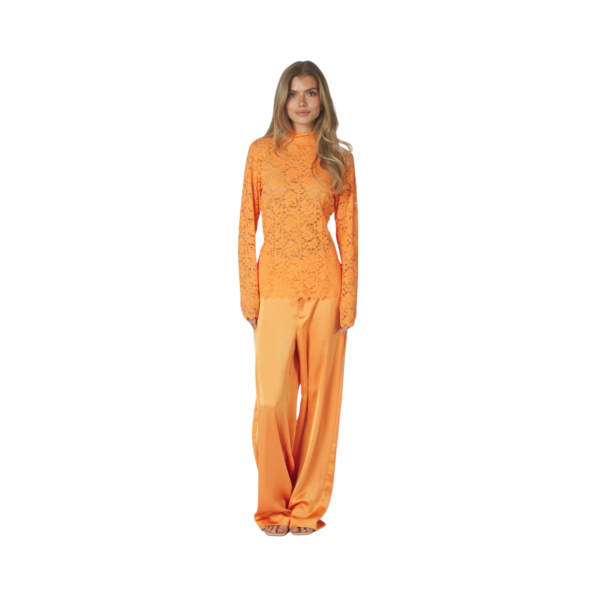 Liza Laceflower Blouse - Orange