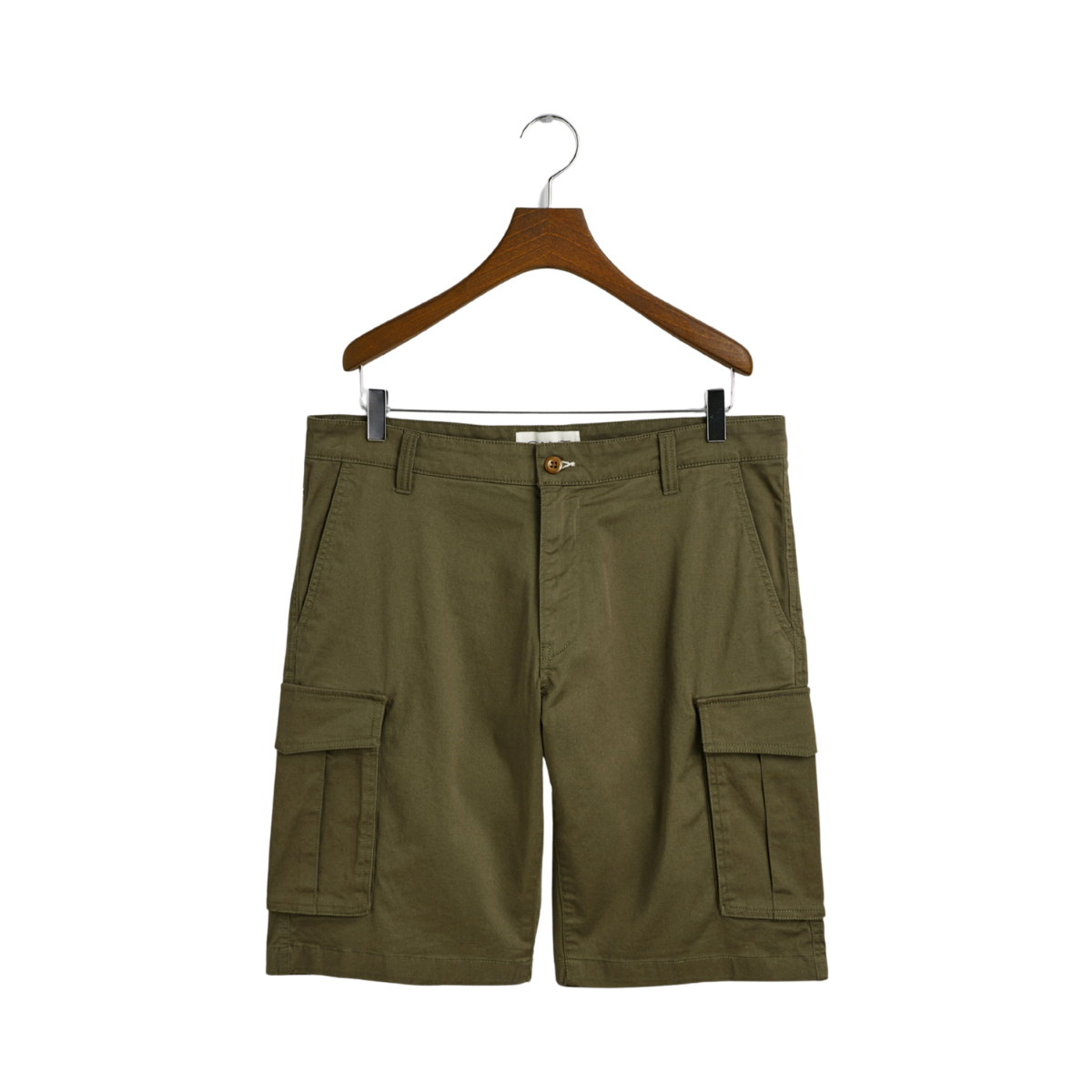 Relaxed Twill Cargo Shorts - Juniper Green