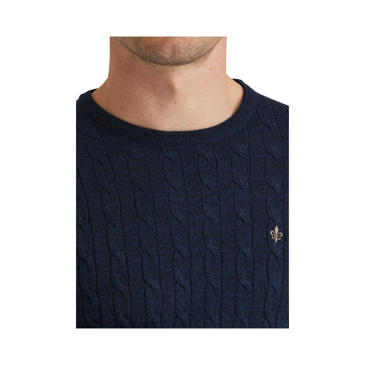 Merino Cable Oneck - Navy