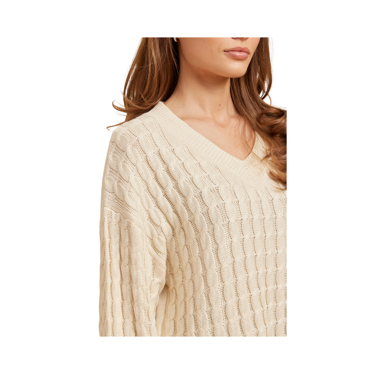 Hazel Cable Knit - Beige