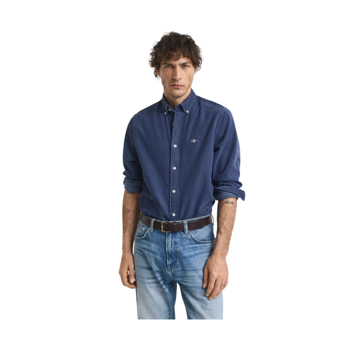 Reg Corduroy Shirt - Naval Blue