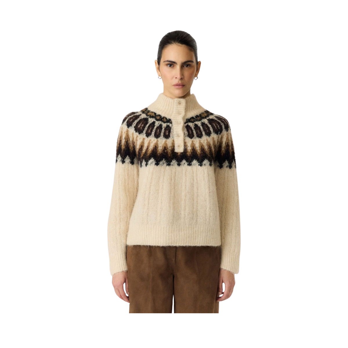YASDomina Knit Pullover - Wood Ash