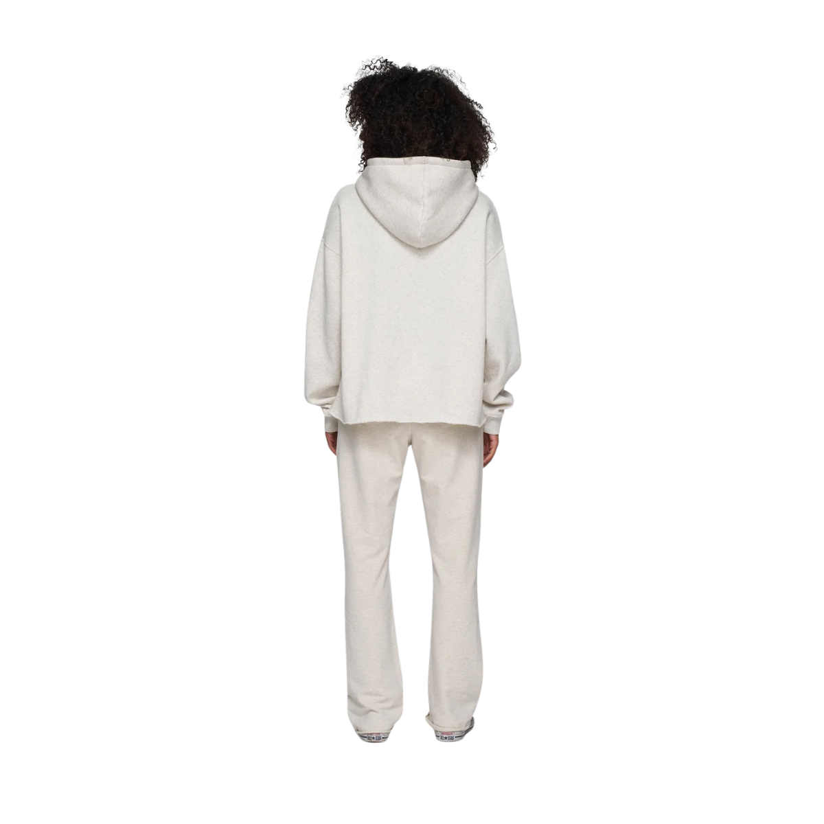 The statement Logo hoodie - Soft white melee