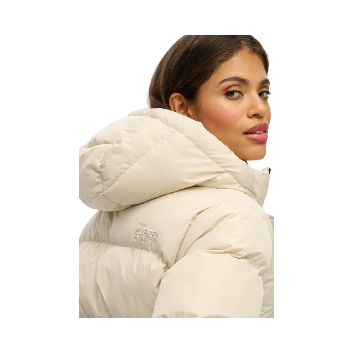 Hooded 5 Baffle Sports Puffer - RUT Oat Bran