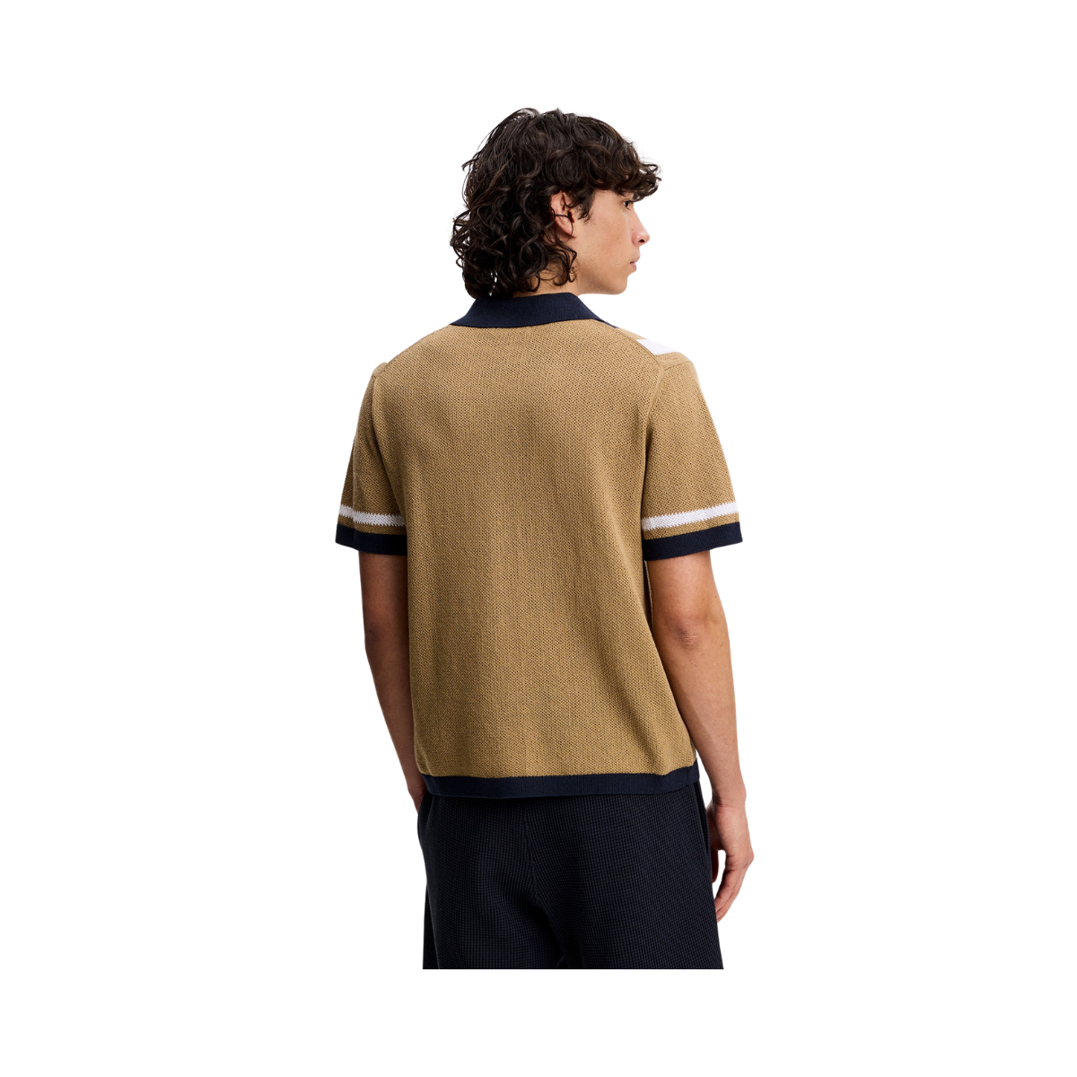 Remus Resort Collar Knit Polo - Kelp