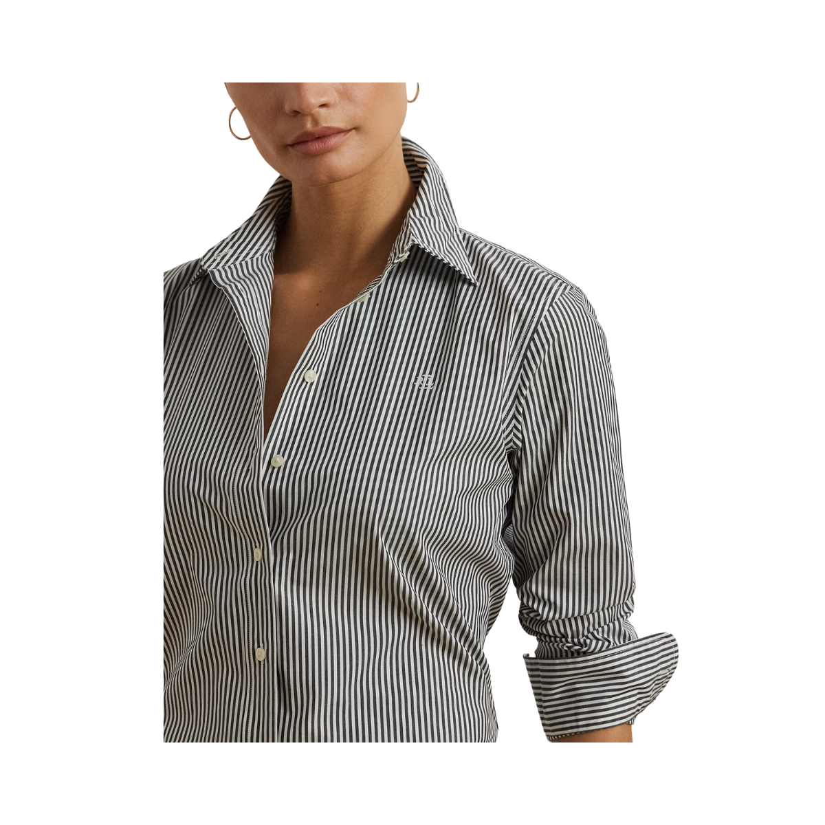 Jamelko Button Front Shirt - Black/White