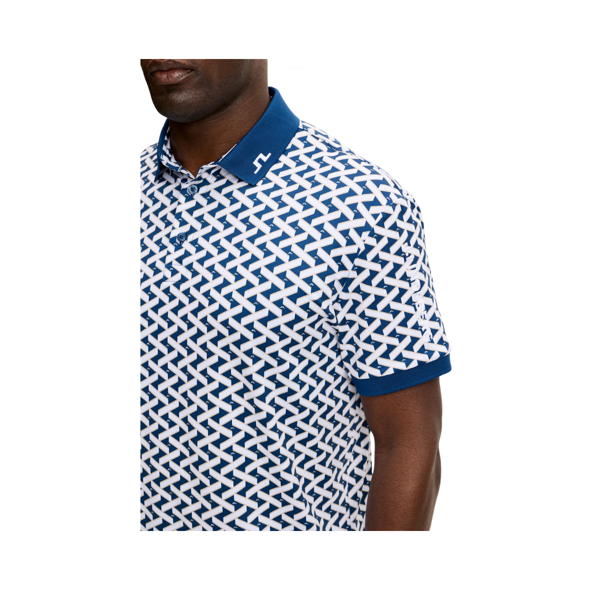Tour Tech Print Polo - Ladder Estate White S