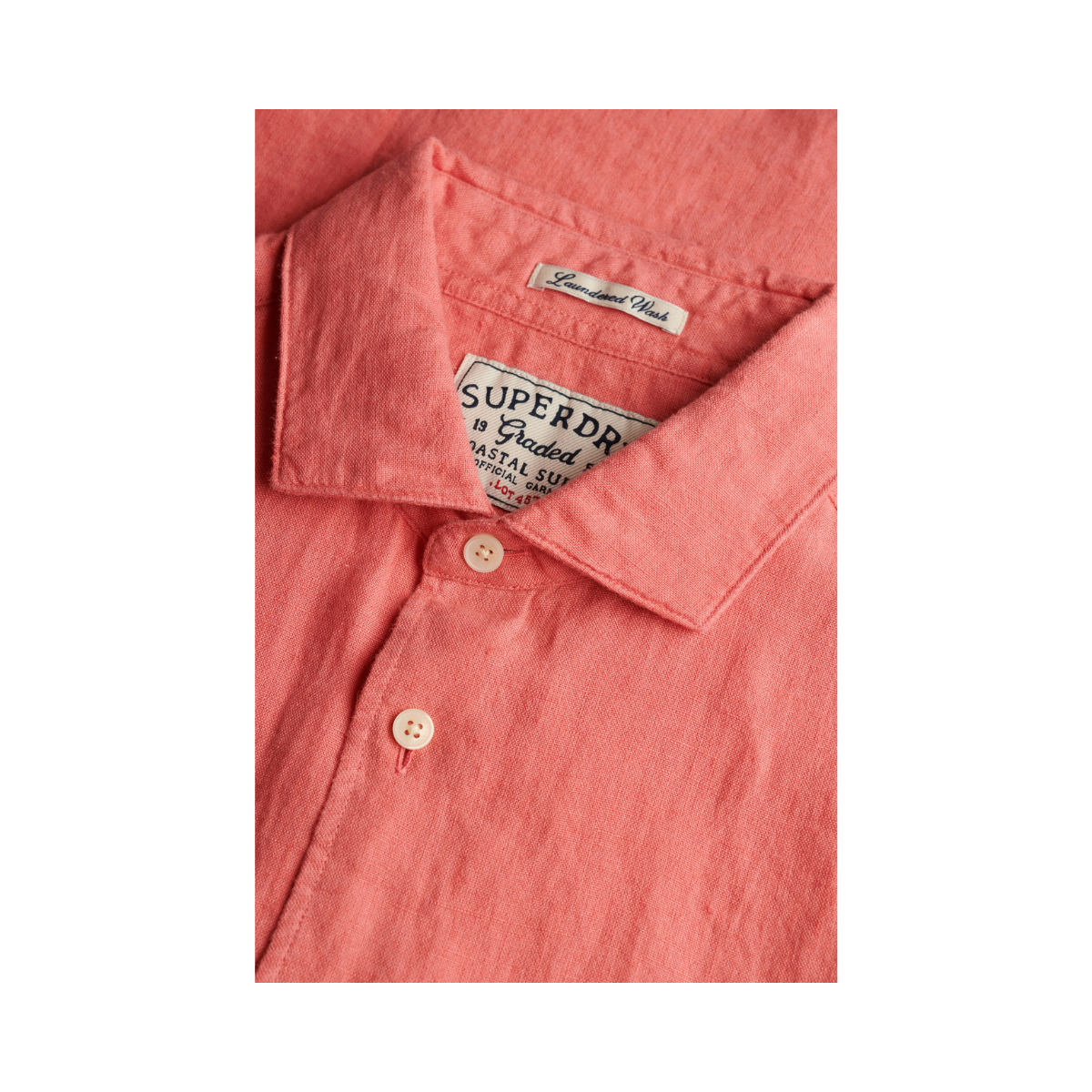 Riviera S/S Linen Shirt - Coral