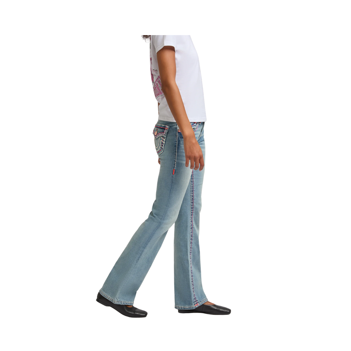 Becca Mid Rise Bootcut Super T Flap - JPQL Seaside Pearl