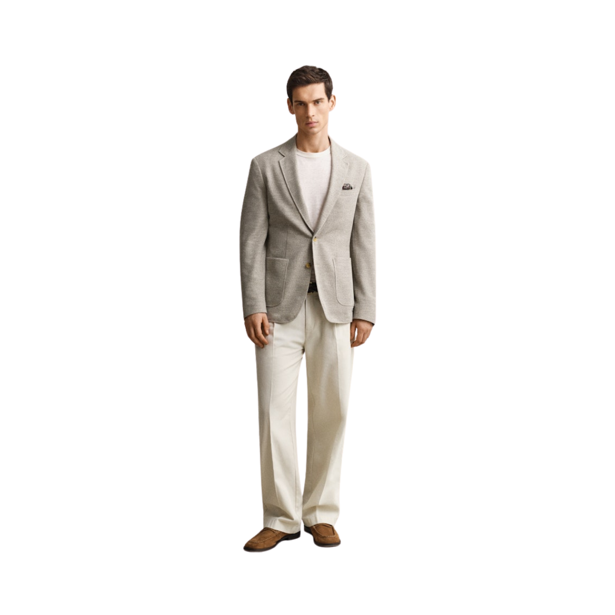 Knit Jersey Blazer - Oat Beige