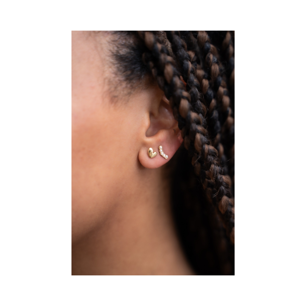 Studs heart - 1200 Gold