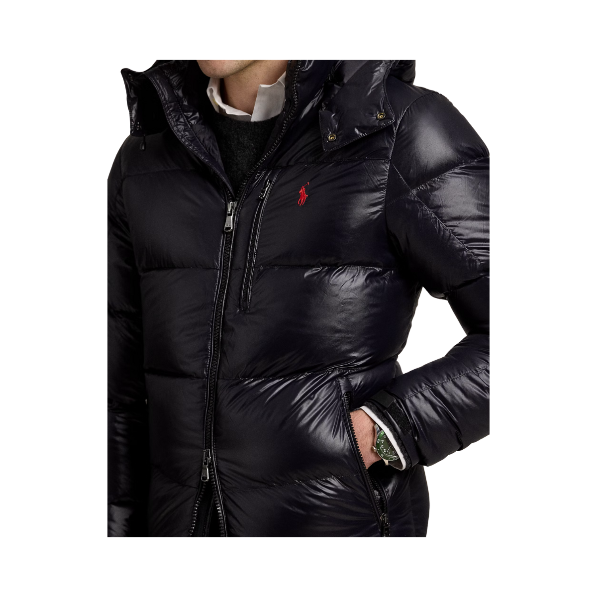 Insulated Bomber Jacket - Polo Black Glossy
