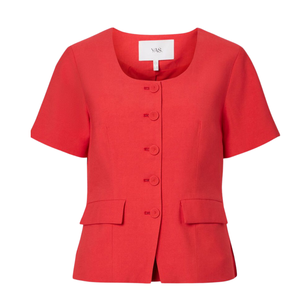 YASBirmo Short Sleeve Blazer - Poinsettia