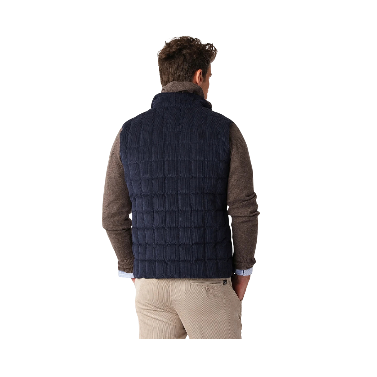 Tech Cord Vest - Navy