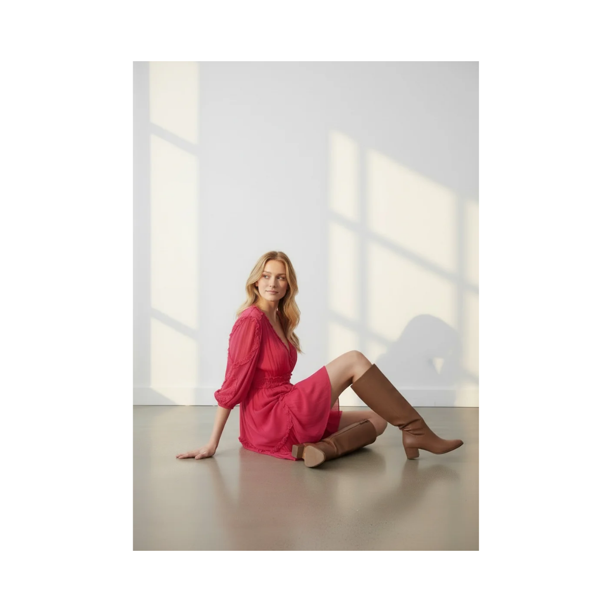 Valentina Mini Dress - Raspberry