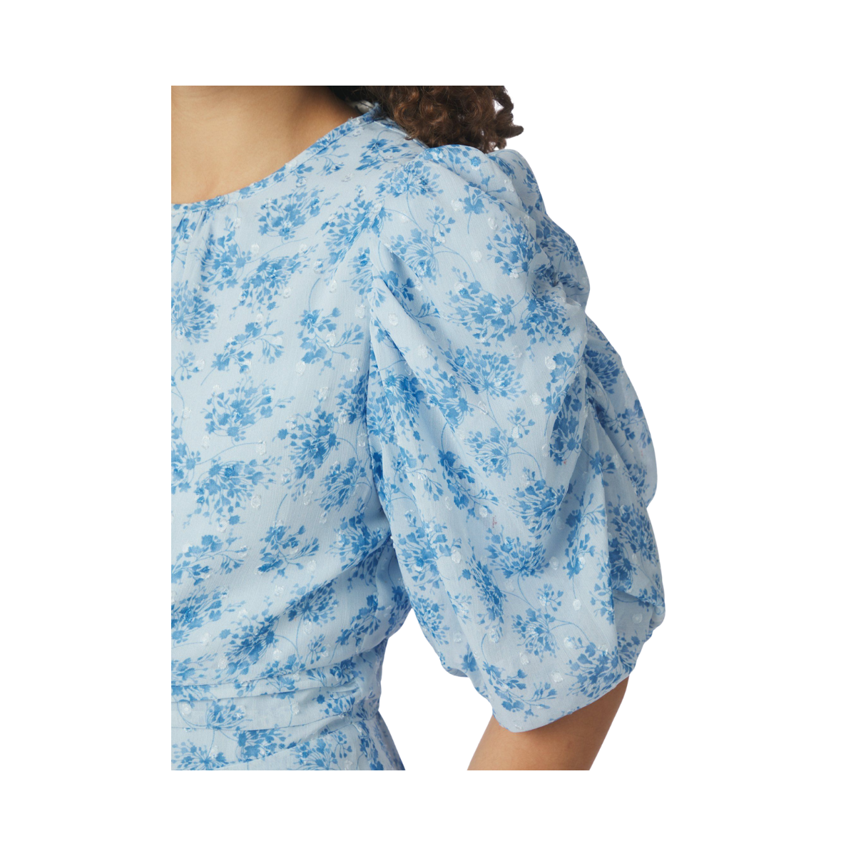 Kikka Chiffon Flower Dress - Light Blue