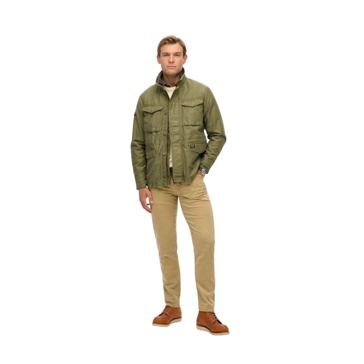 Collared M65 Jacket - Burnt Olive